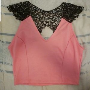 Pink crop top